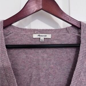 Madewell Women's Soft Mauve V-Neck Sweater